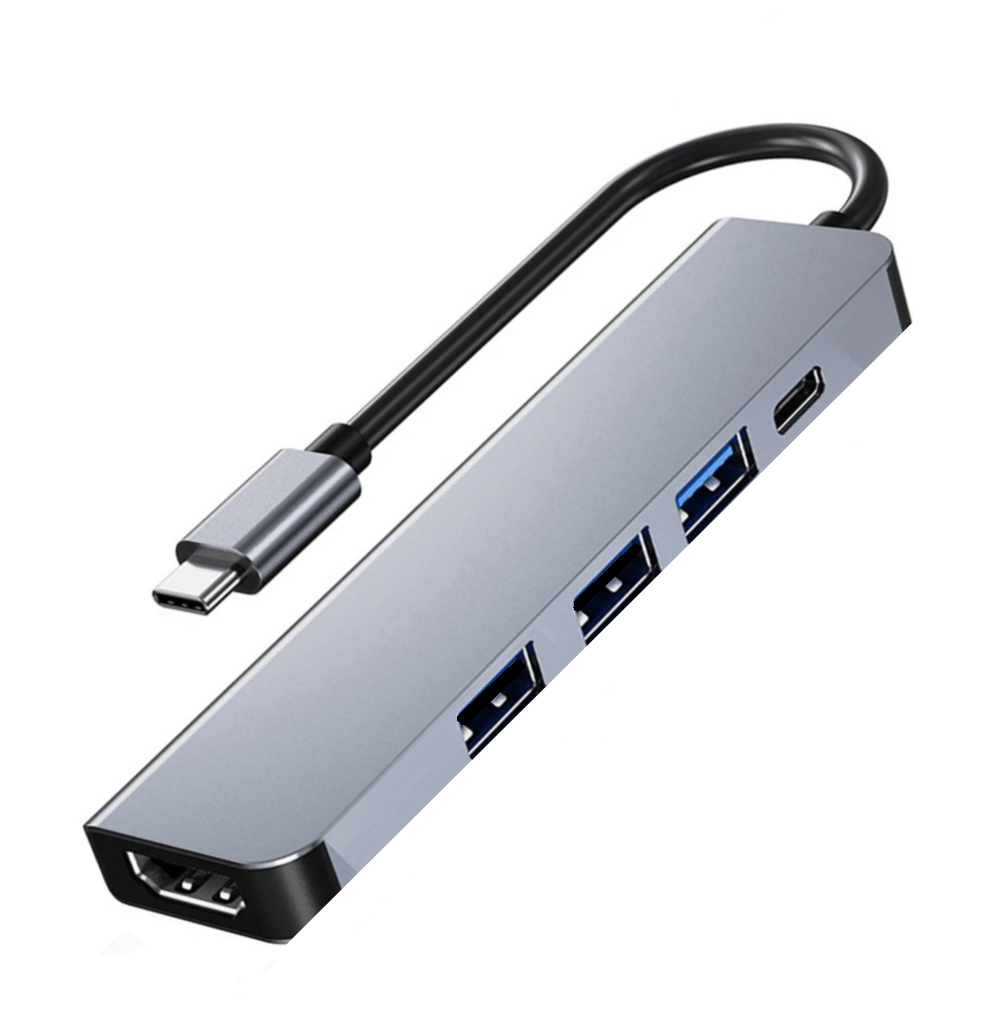 Hub Multipuerto Type-C (5en1) Pro HDMI 4K PD 100W + USB 3.0