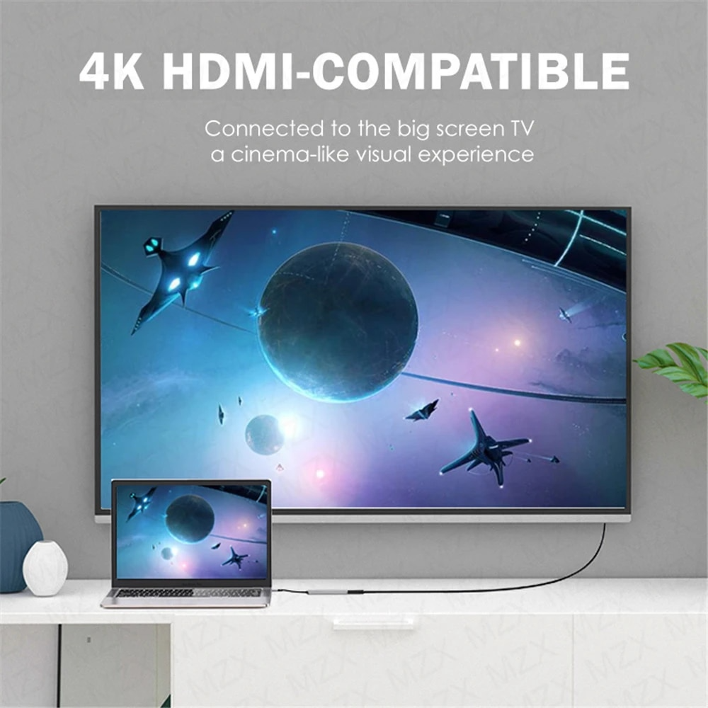 Hub Multipuerto Type-C (5en1) Pro HDMI 4K PD 100W + USB 3.0