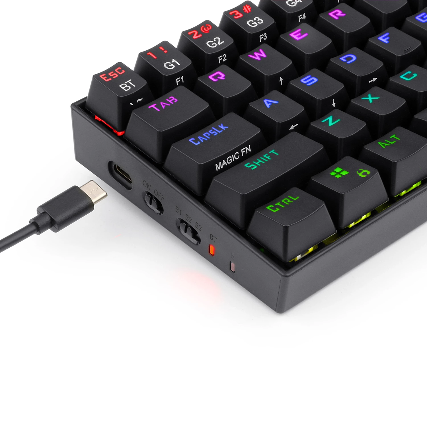 Teclado Gamer Inalámbrico BT Redragon Mecánico Draconic