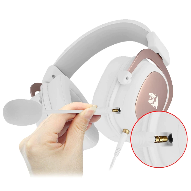 Audifonos Gamer Usb Redragon Zeus 2 White Multiplataformas