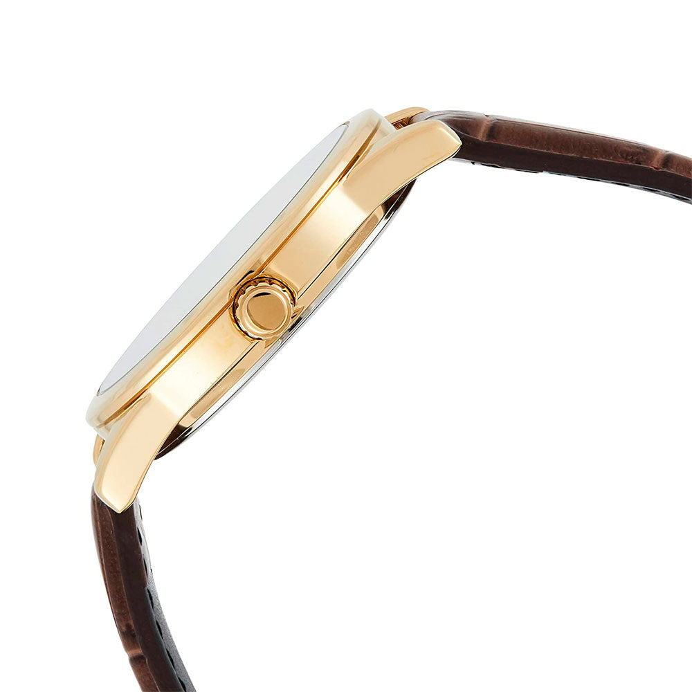 Reloj Casio Hombre Gold Cuero Mtp-V001Gl-9Budf