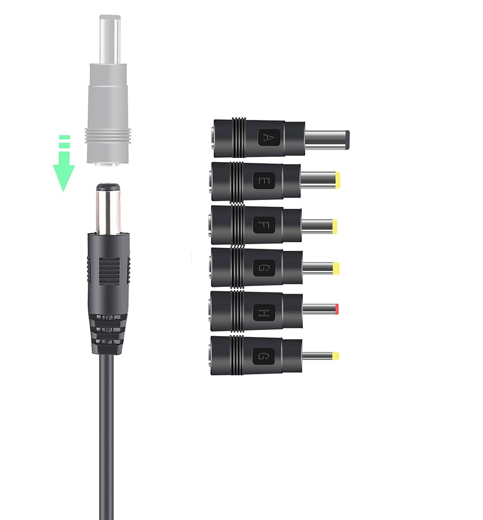 Transformador 12V Regulables 2A / 24W + 6 Plug Universales