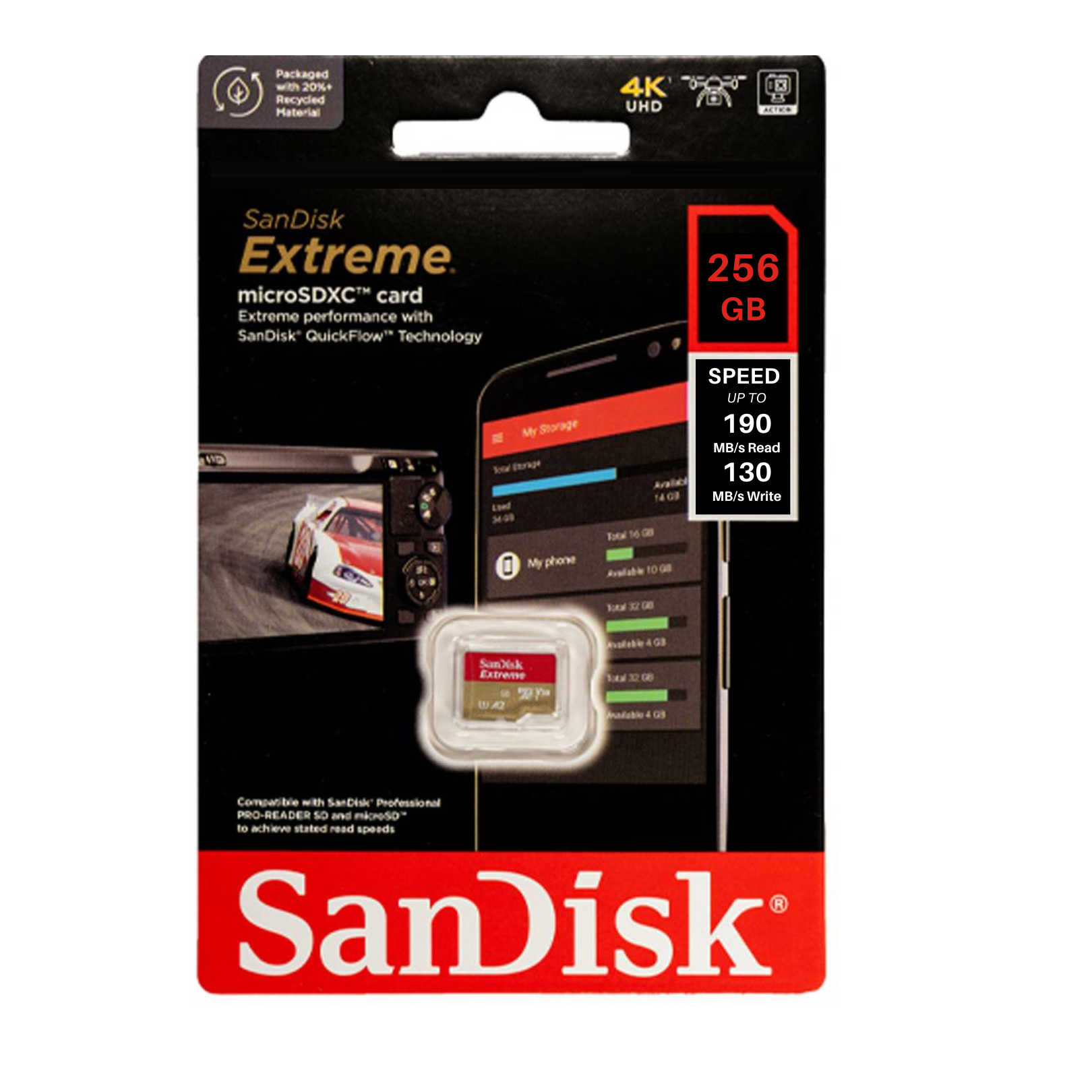 Memoria Micro SD SanDisk 256 GB Extreme Line A2 190 MB/s 4K