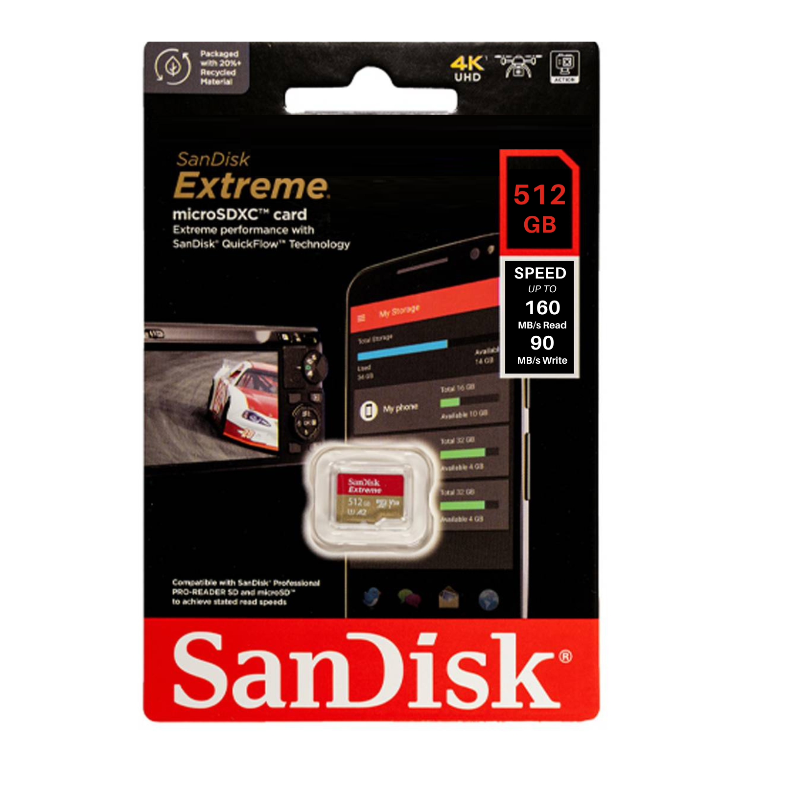 Memoria Micro Sd Sandisk 512 Gb Extreme A2 4K Faster Loading
