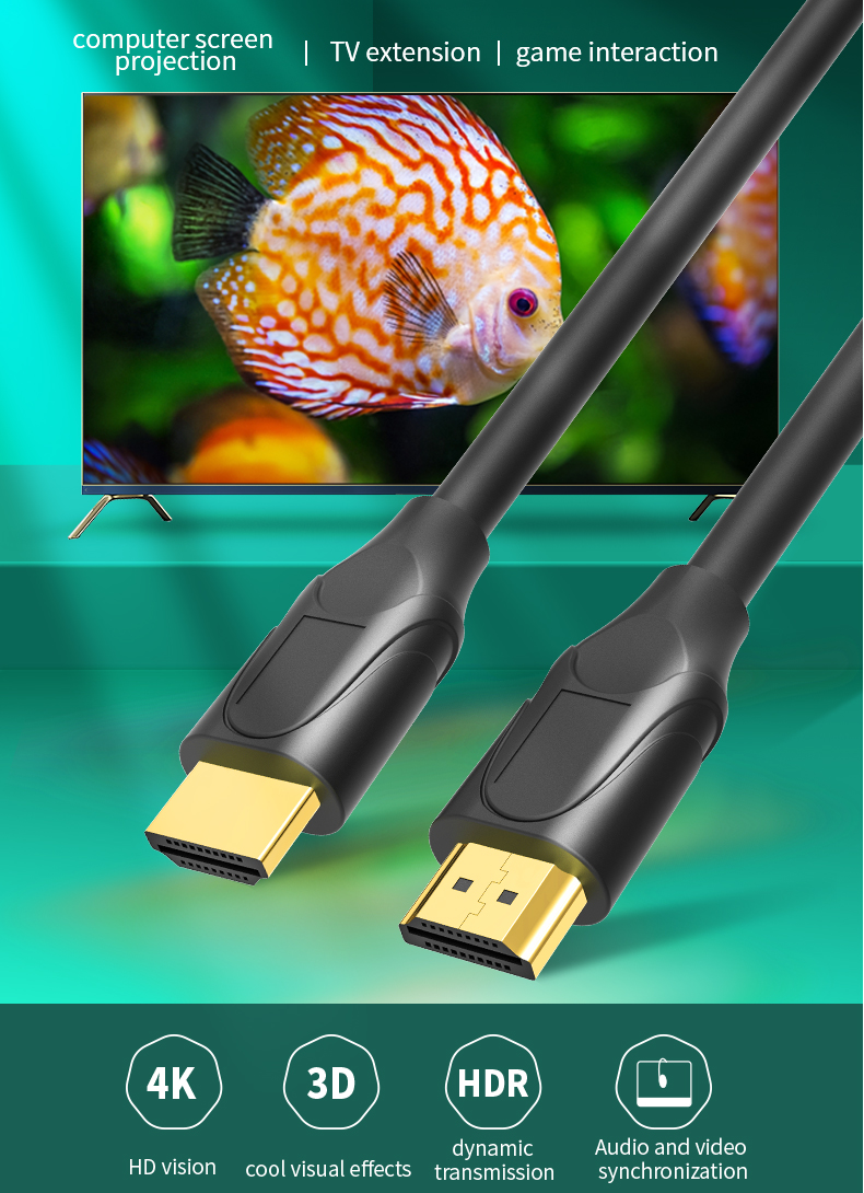 Cable HDMI de 10 Metros Reforzado 4K/ 2K/ Full HD 60Hz 10BAG