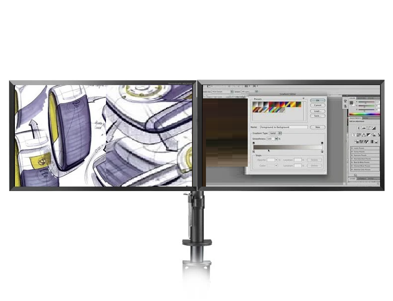 Soporte de Monitor para 2 Pantallas hasta 32" Reforzado