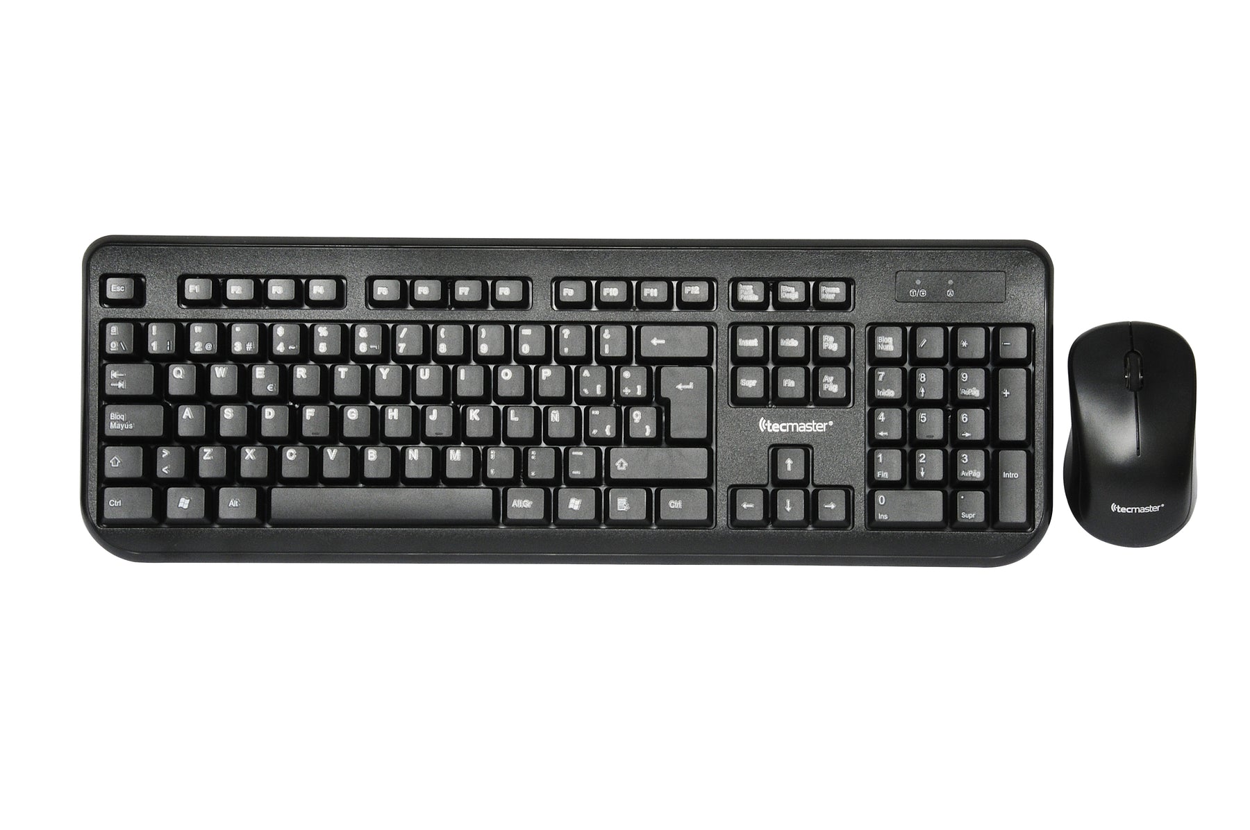 Kit Mouse y Teclado Inalambrico Tecmaster Black 3753