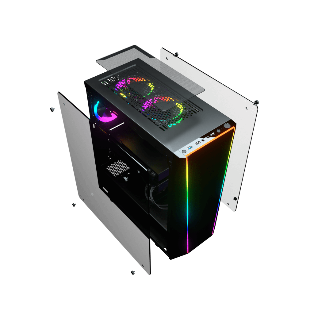 Gabinete Redragon Gamer Tailgate Vidrio Templado Full Rgb