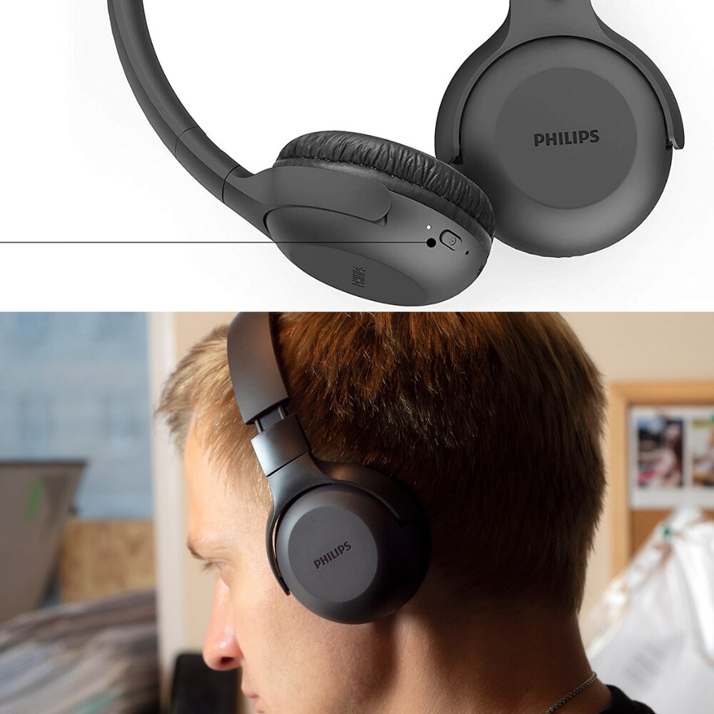 Audífonos Bluetooth Philips Plegable 15h Autonomía TAUH202BK