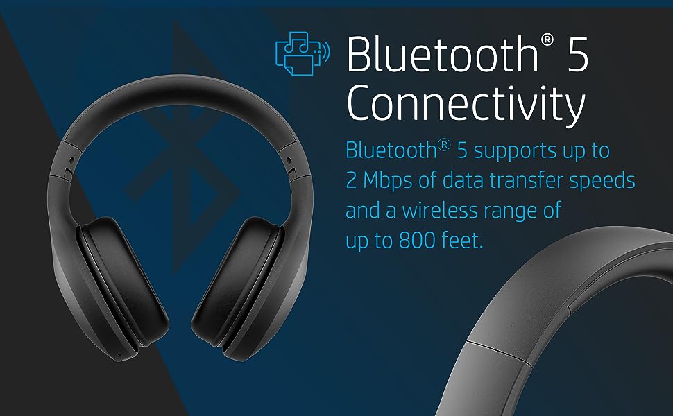 Audífonos HP Bluetooth BT500 Plegables (Batería de 20 Horas)