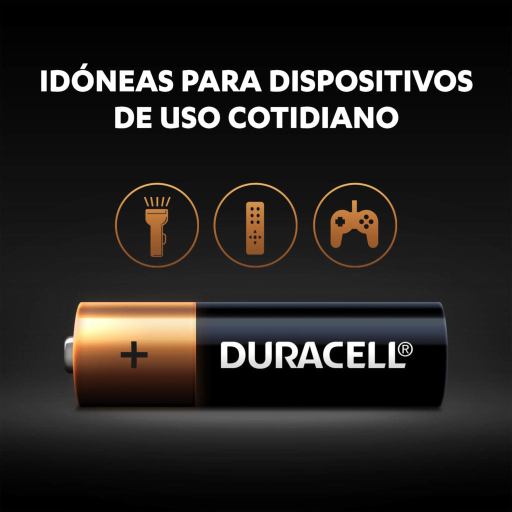 Pila Duracell AAA (Triple A) Alcalina de Larga Duración