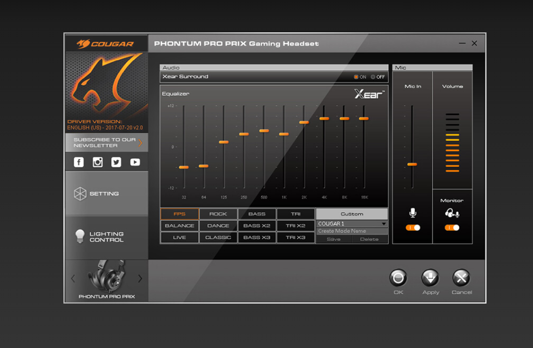 Audifonos Cougar Phontum Pro Prix USB 7.1 Multiplataformas