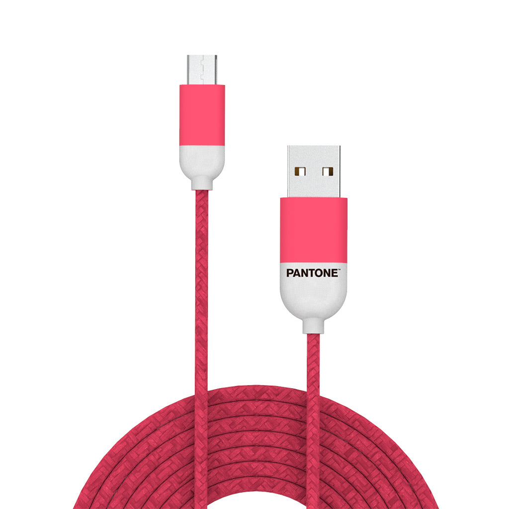 Cable De Datos Micro USB 1 MT Pantone High Speed Rosado