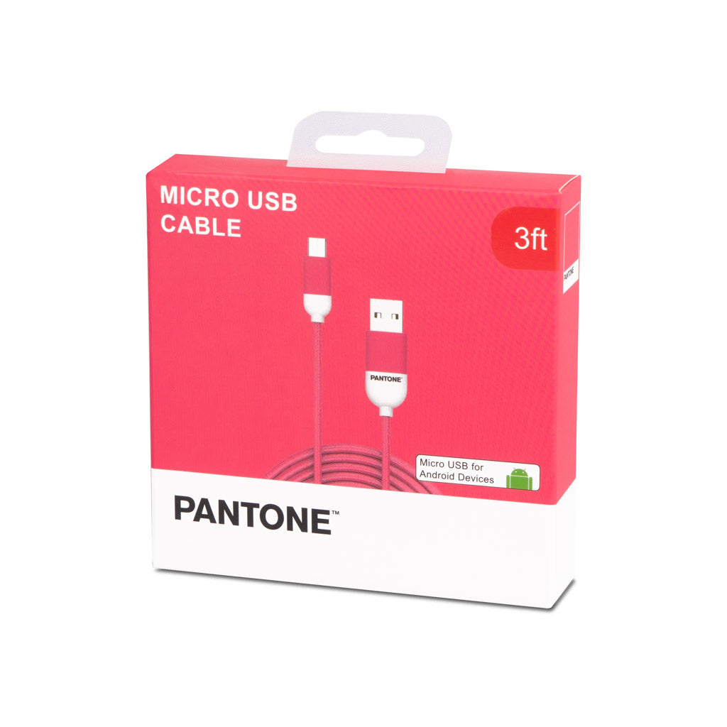 Cable De Datos Micro USB 1 MT Pantone High Speed Rosado