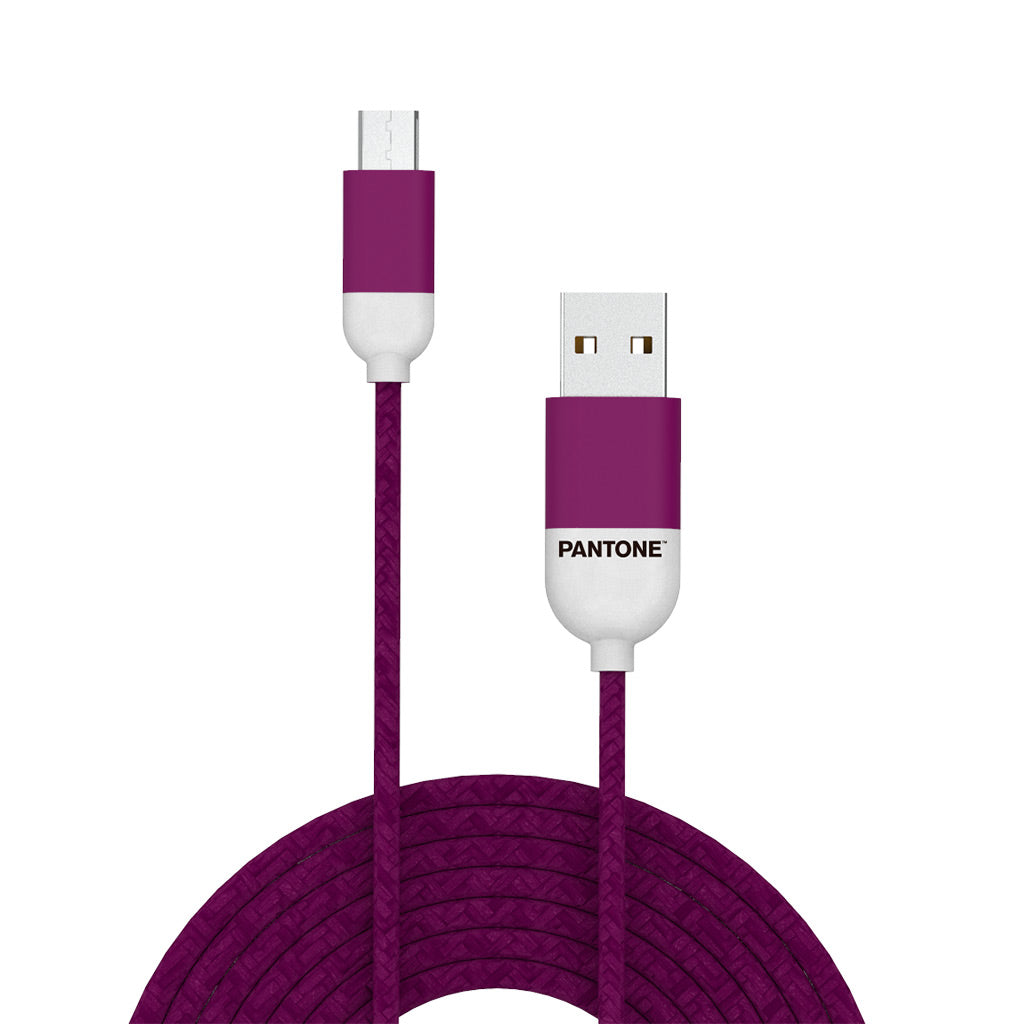 Cable De Datos Micro USB 1 MT Pantone High Speed Morado