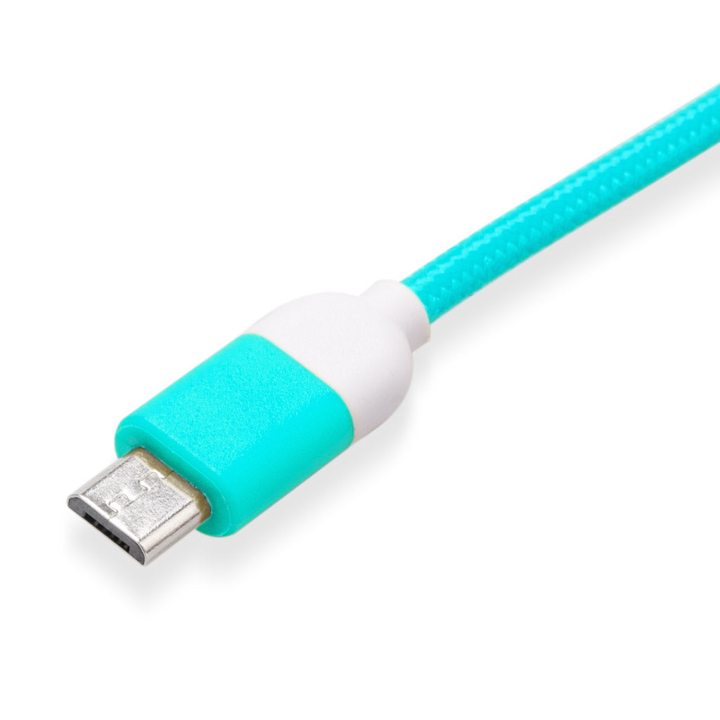Cable De Datos Micro USB 1 MT Pantone High Speed Turquesa