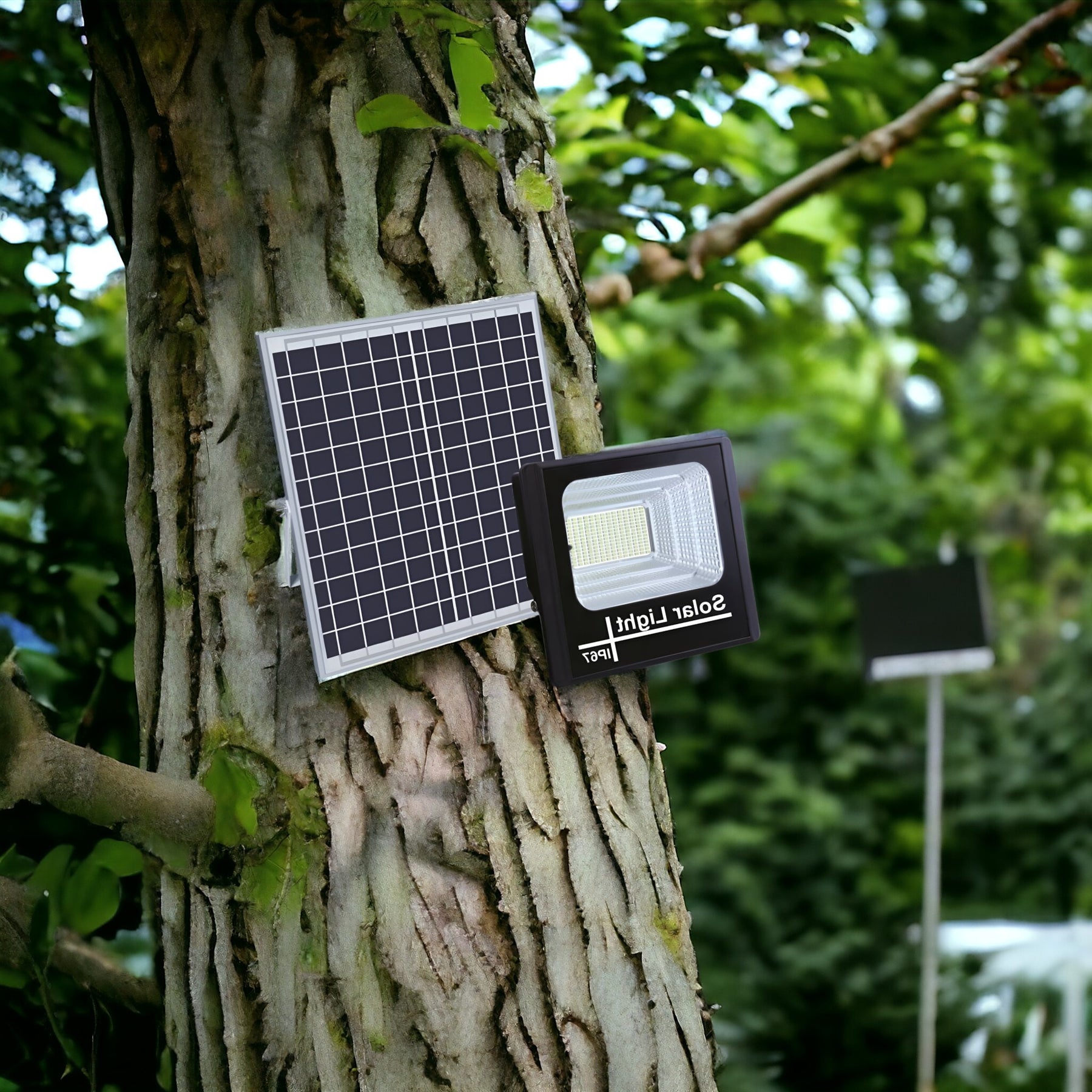 Foco Solar Exterior 25W IP67 con Panel HD + Control Remoto