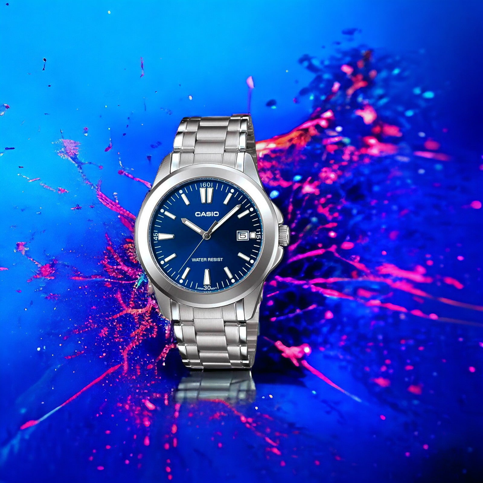 Reloj de Mujer Casio Silver Blue Ltp-1215A-2A2Df