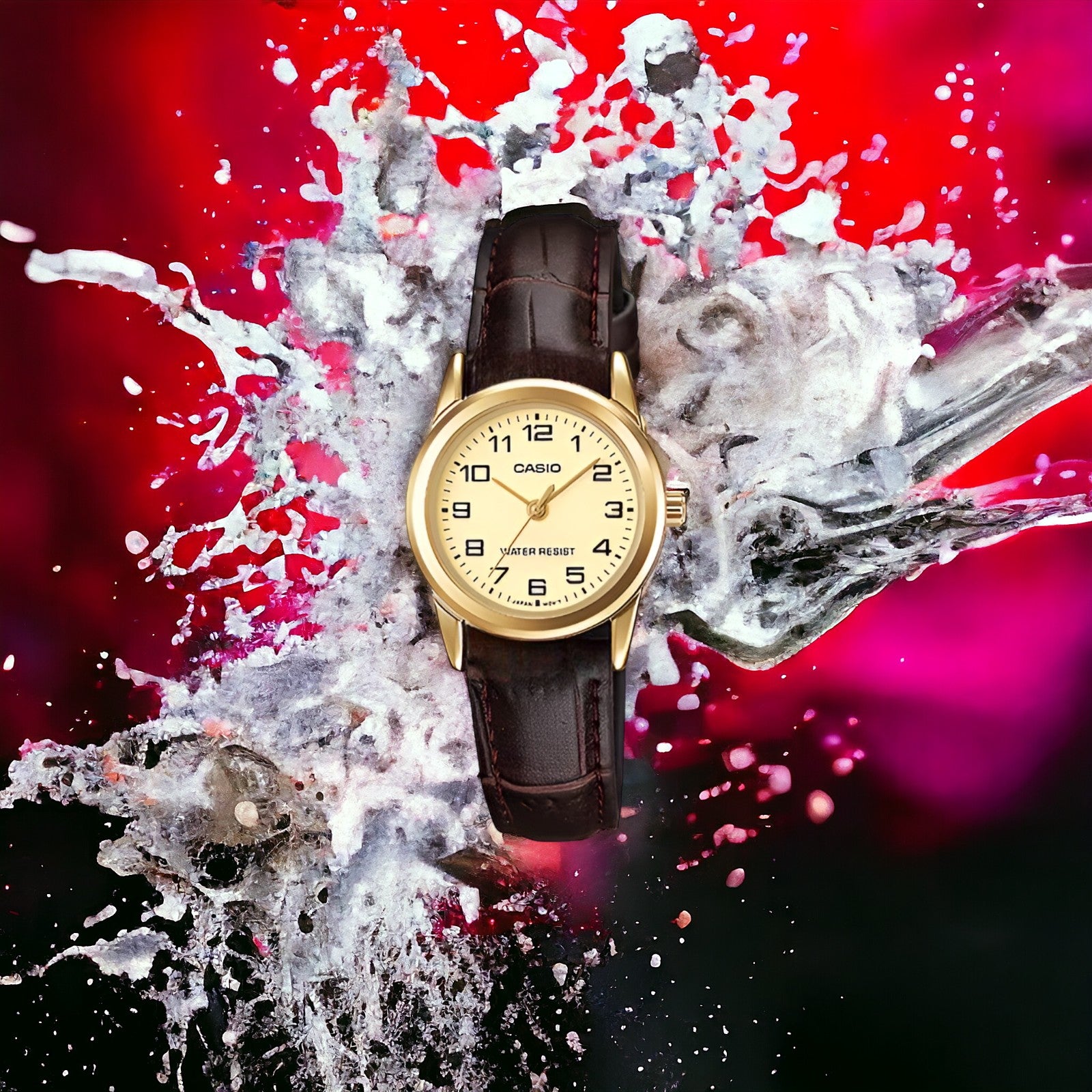 Reloj Casio de Mujer Cuero Ltp-V001Gl-9Budf Golden Edition