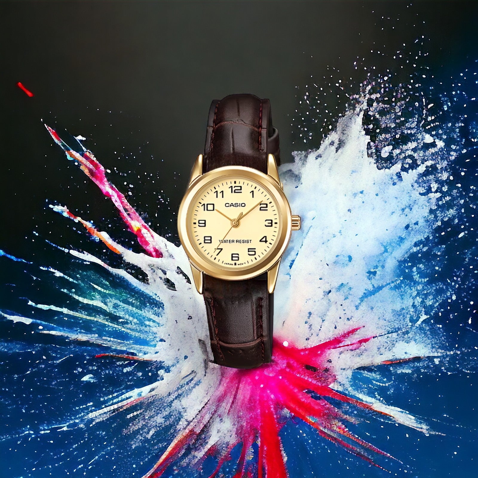 Reloj Casio de Mujer Cuero Ltp-V001Gl-9Budf Golden Edition