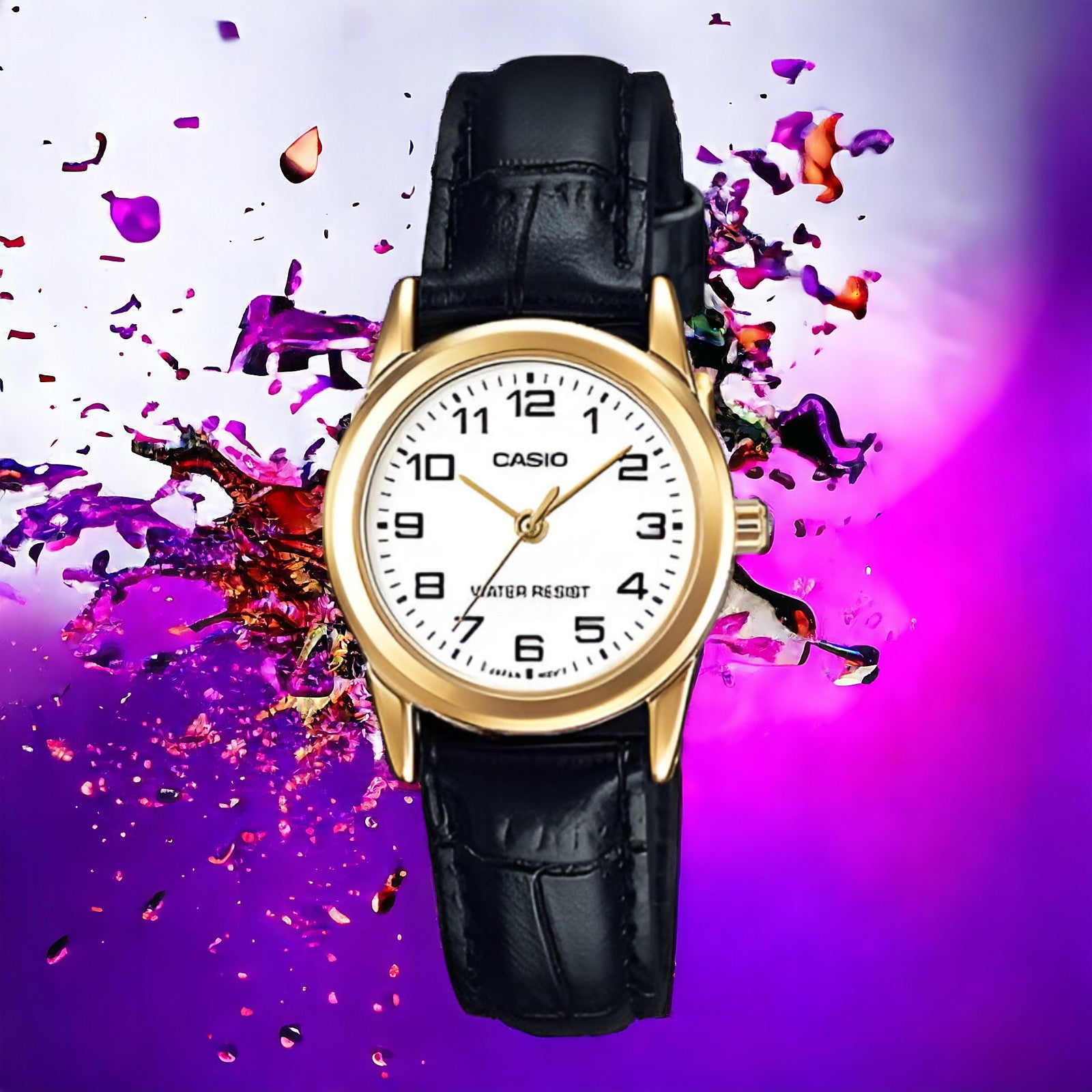 Reloj Casio de Mujer Cuero Negro Ltp-V001Gl-7Budf Classic