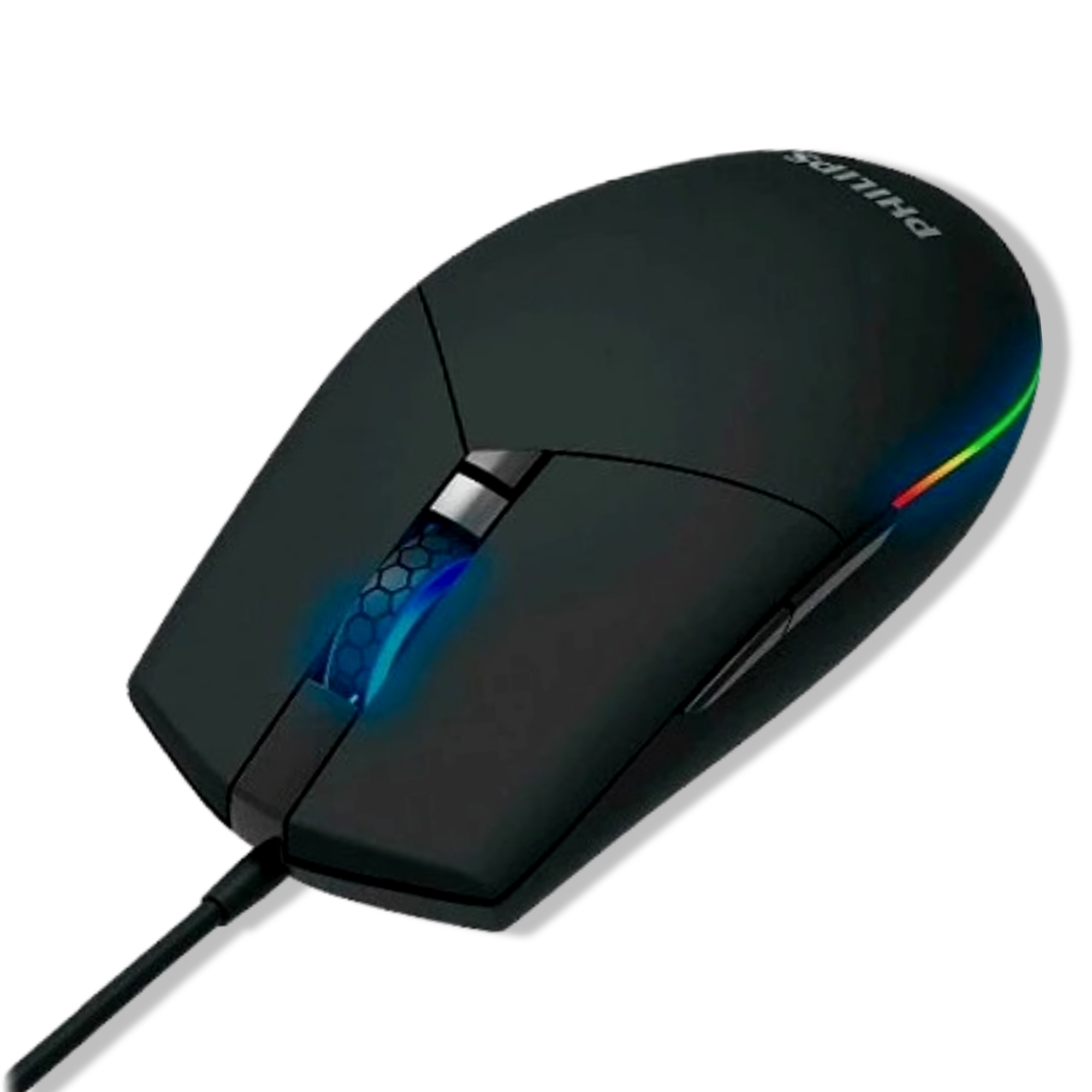 Mouse Philips Multiuso de 6 Botones Retro Iluminado SPK9304