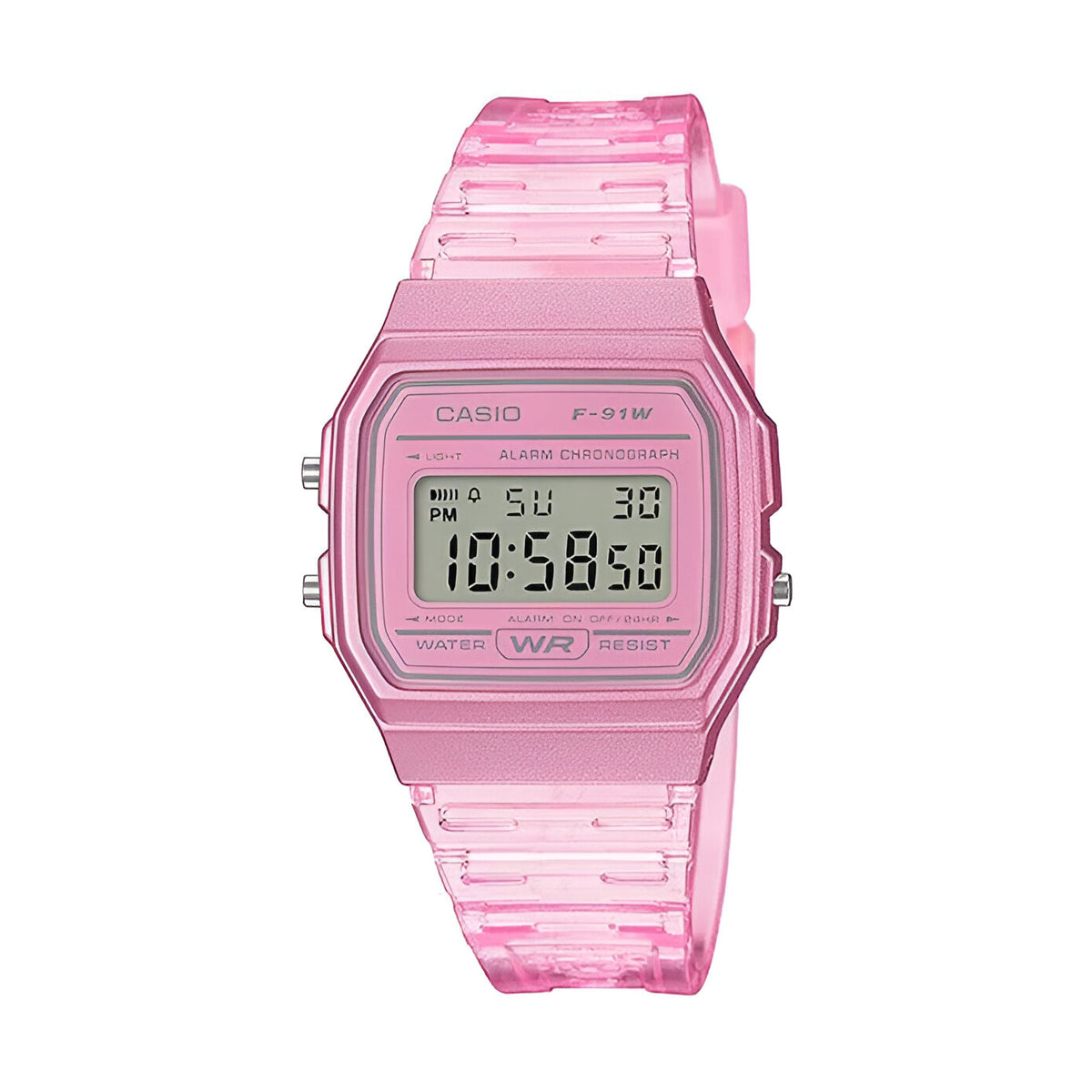 Reloj Digital Casio Femenino Rosado F-91WS-4DF