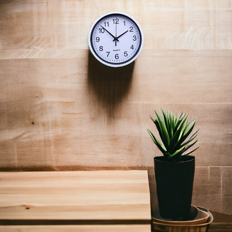Reloj de Pared XL 30cm de 3 Agujas con Movimiento de Quarzo