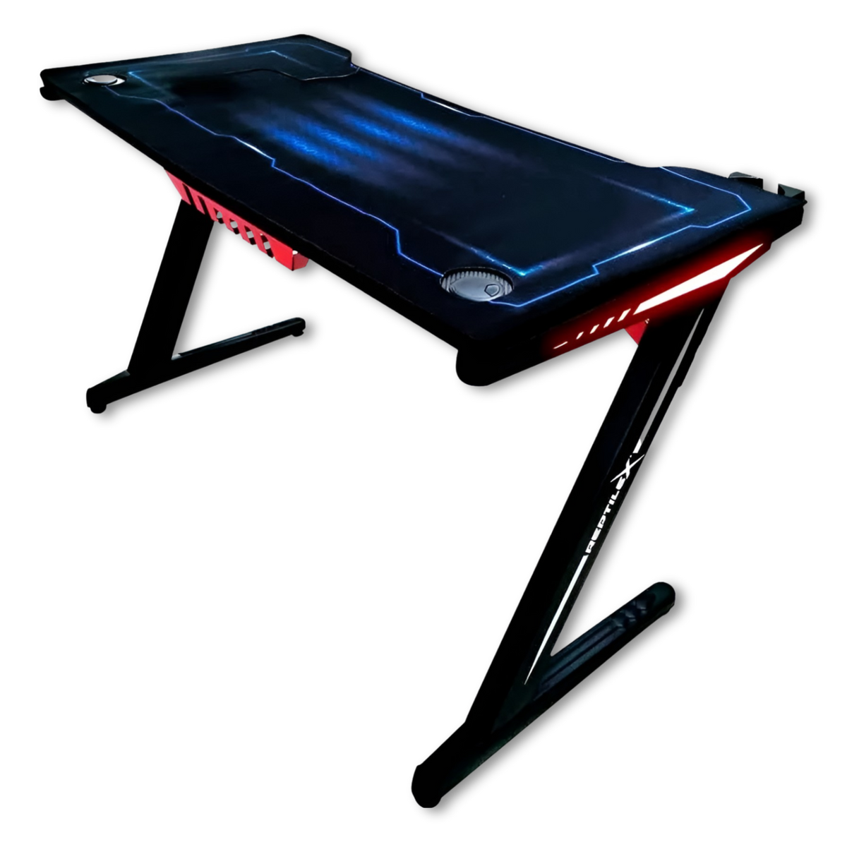 Escritorio Gamer Z Retro Iluminado RGB Acero Reforzado RX28