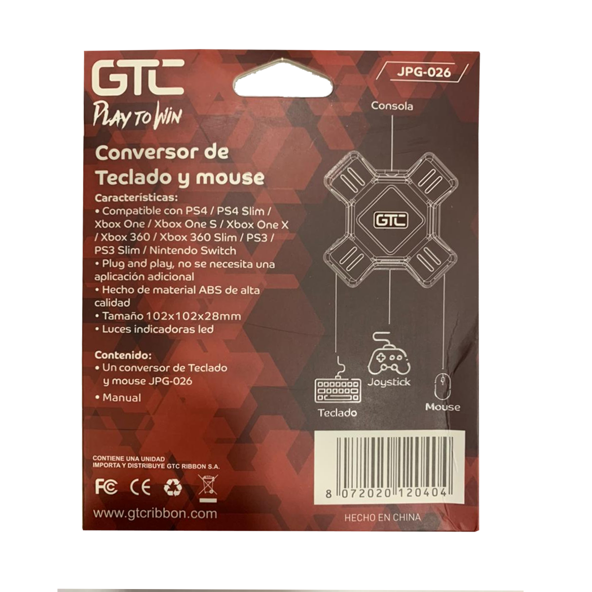 Hub Adaptador de Consolas para Teclado-Mouse Multiplataforma