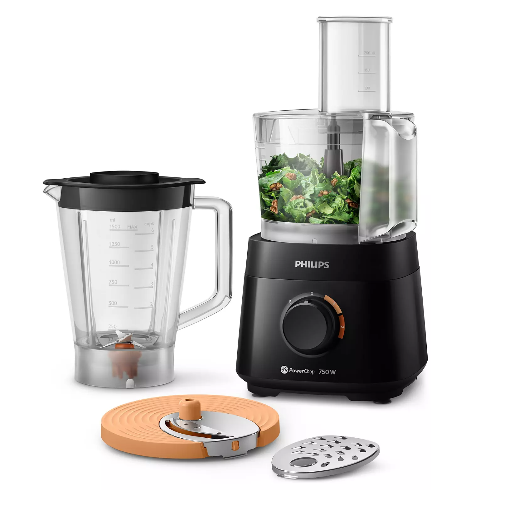 Procesador de Alimentos Philips (4en1) 750W Power Pro 1.5L