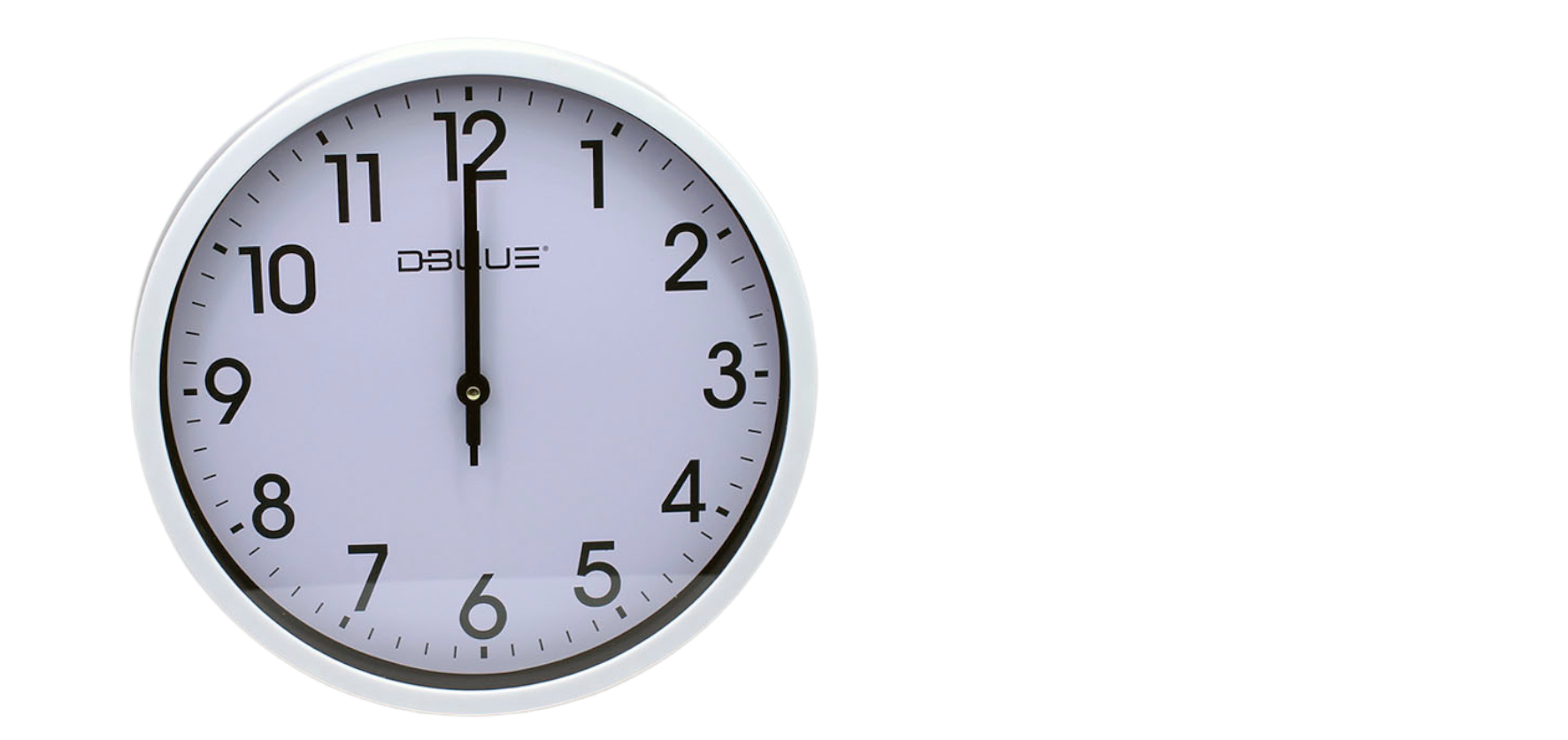 Reloj de Pared XL 30cm de 3 Agujas con Movimiento de Quarzo