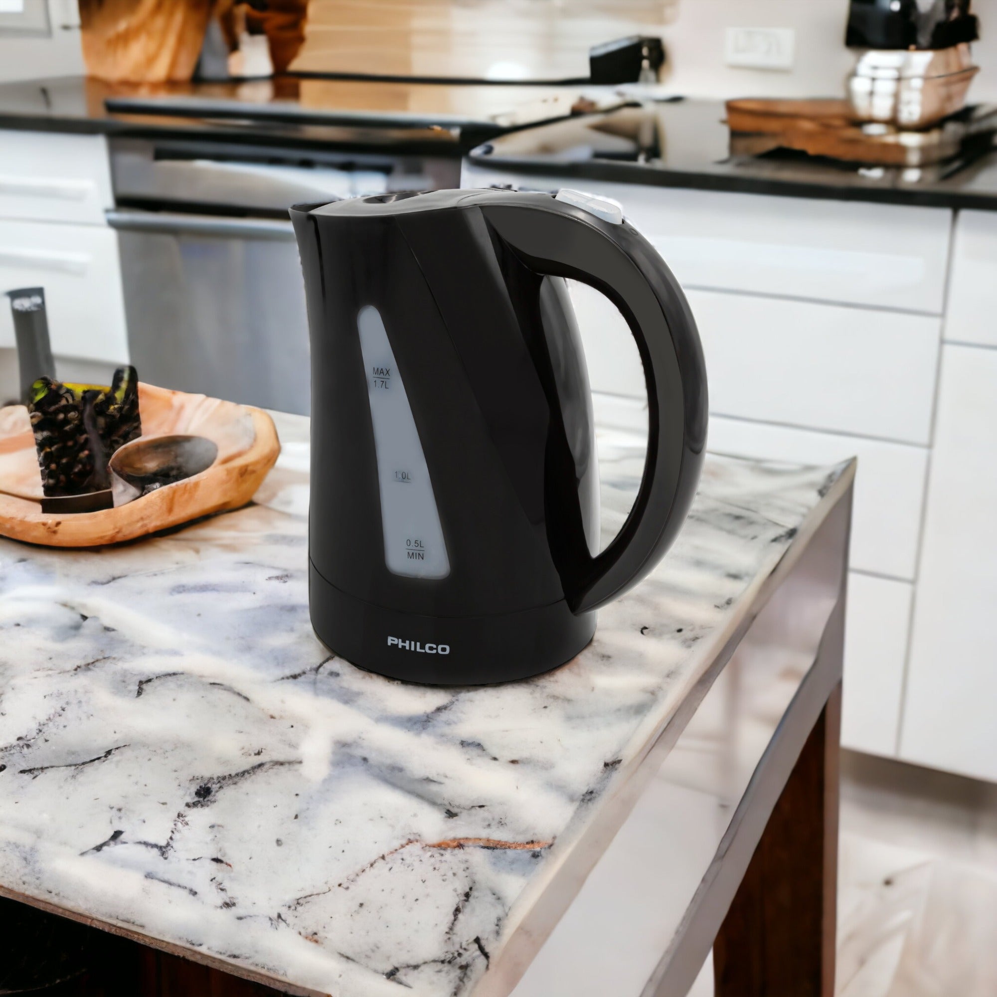 Hervidor Eléctrico Philco 1.7L 2200W K-17BK + Base Giratoria