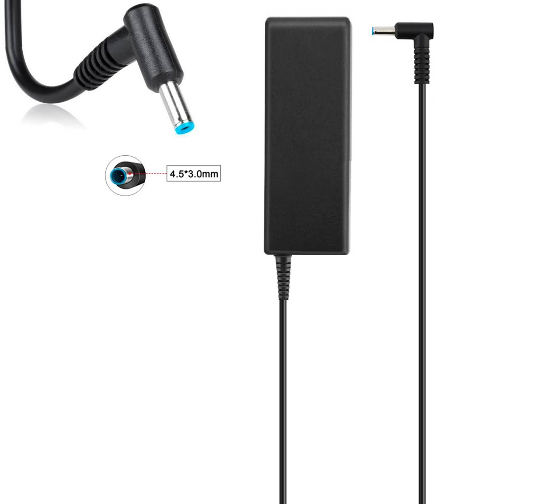 Cargador Notebook Para HP 19.5V / 3.33A Punta Azul 4.5*3.0mm