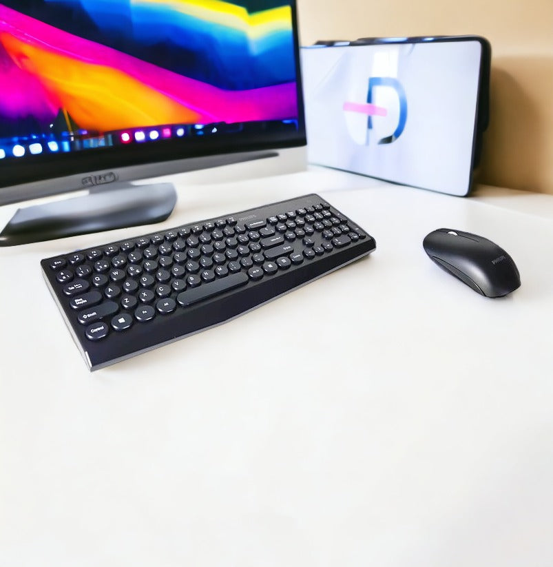 Kit Mouse y Teclado Inalámbrico Philips SPT6323 Wireless 2G