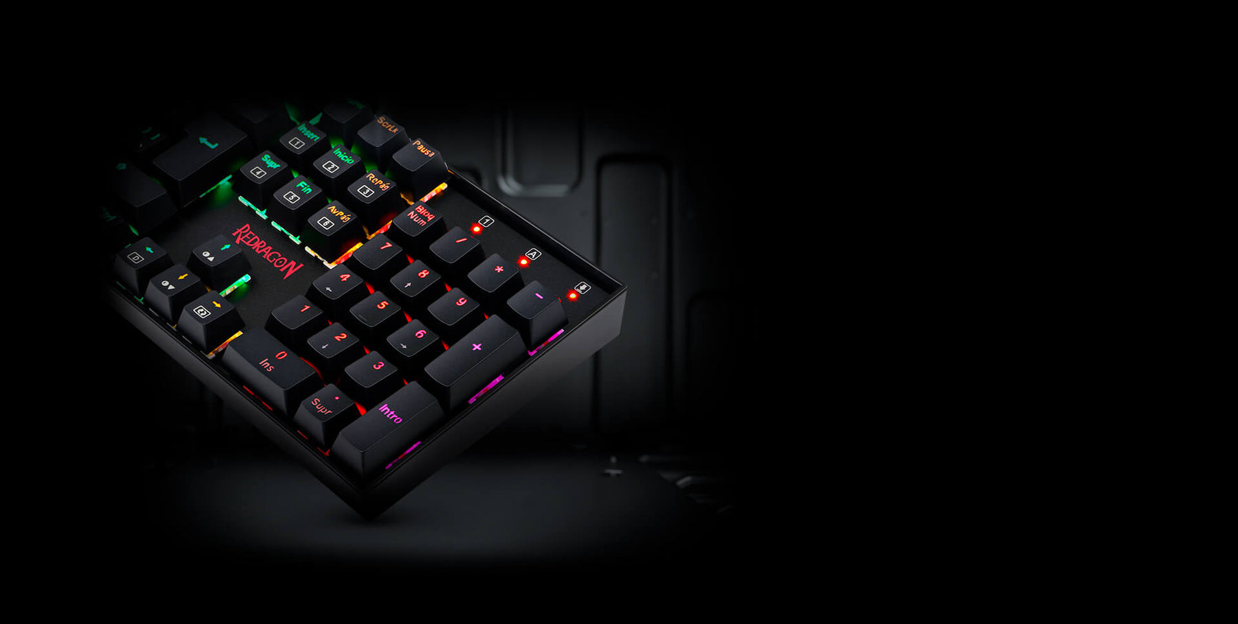 Teclado Gamer Mecanico Redragon Mitra Black RGB K551RGB