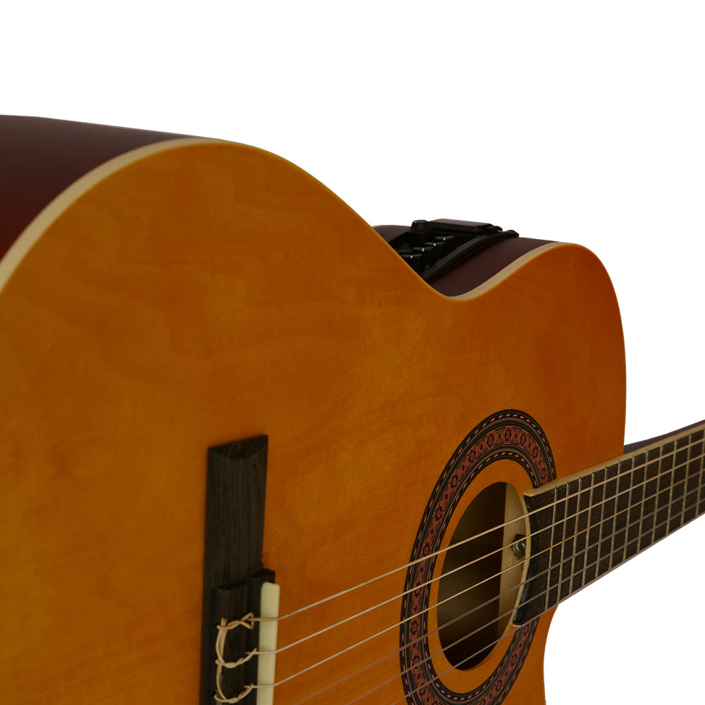 Guitarra Electróacustica 39 Valenciana Color Natural Funda
