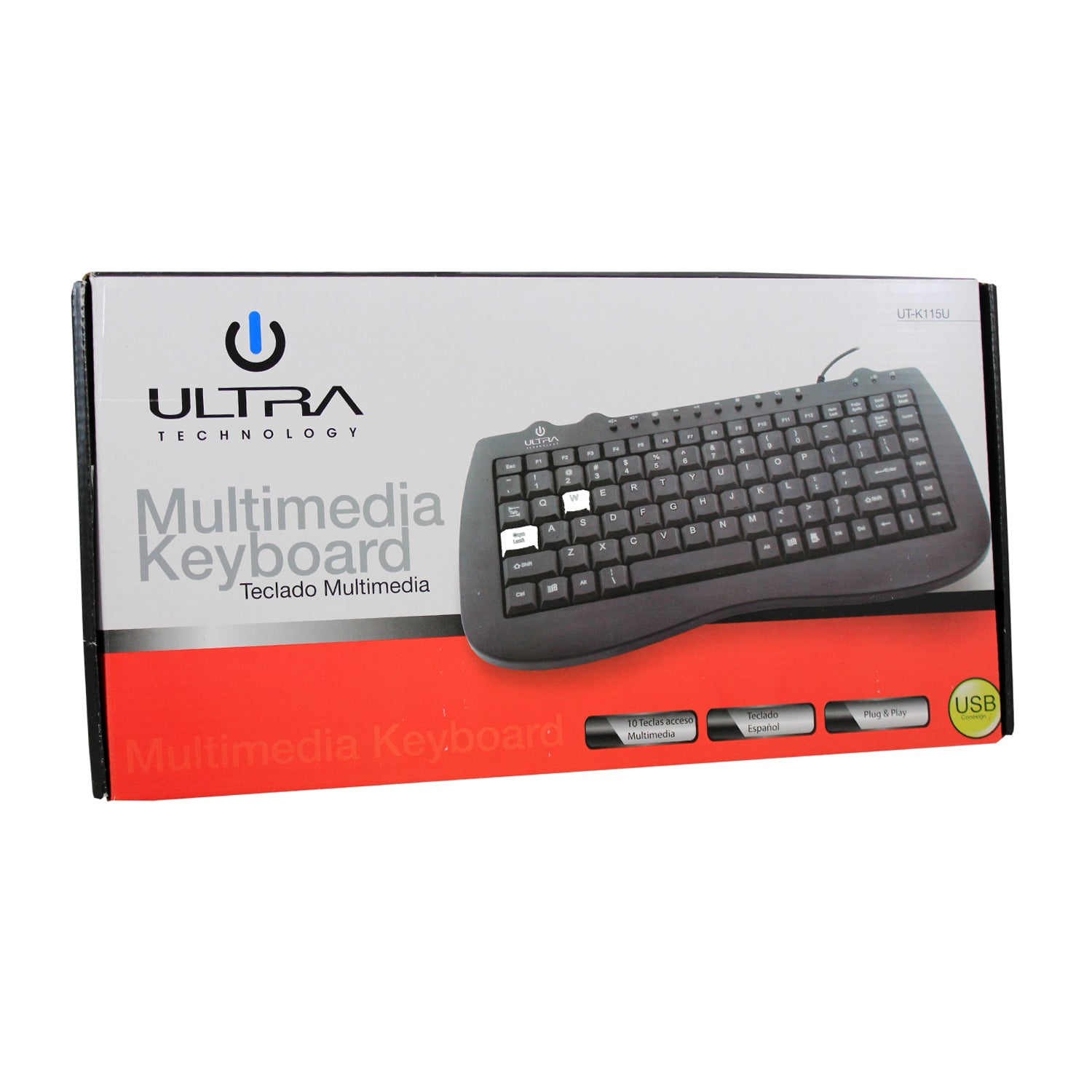 Mini Teclado USB Multimedia Ultra Compacto K115U