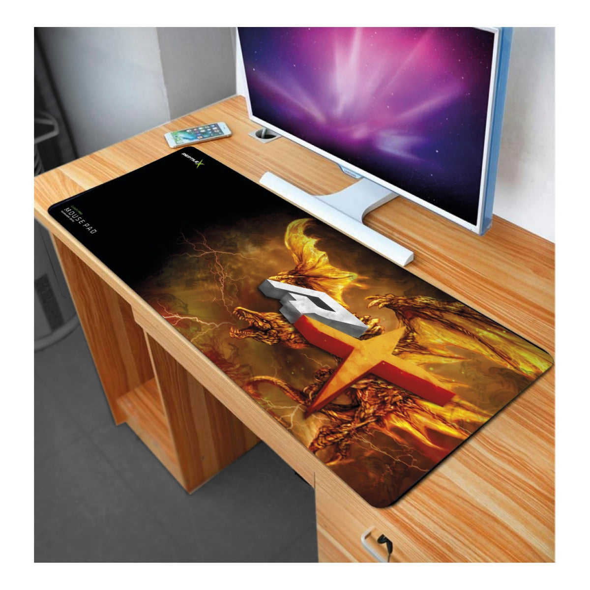 Mouse Pad Gamer 70X30cm Reptilex Orange Edition Rx0009