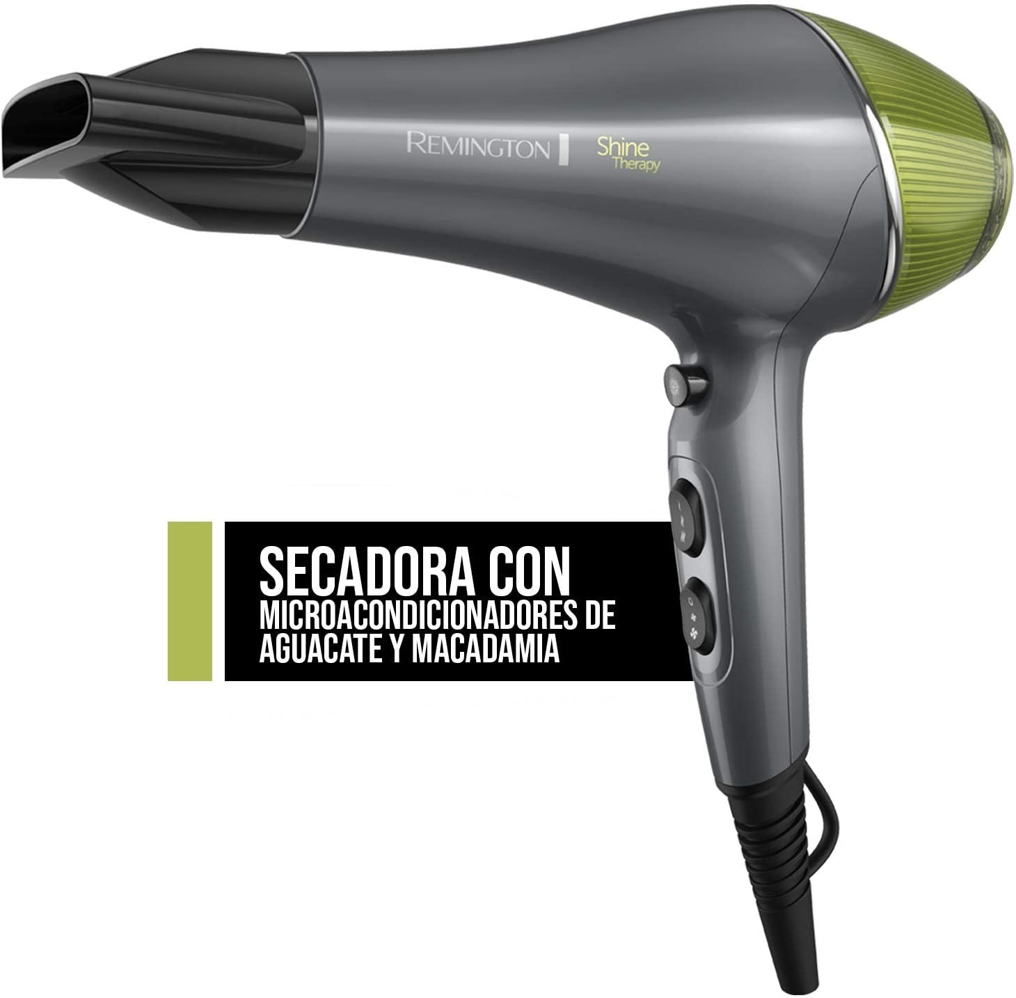 Secador Remington D18A Shine Therapy Iones Palta y Macadamia