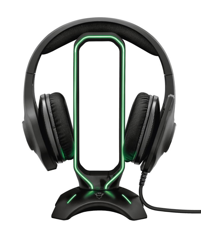 Soporte Stand Gamer RGB para Audífonos Trust Gxt 265 + HUB