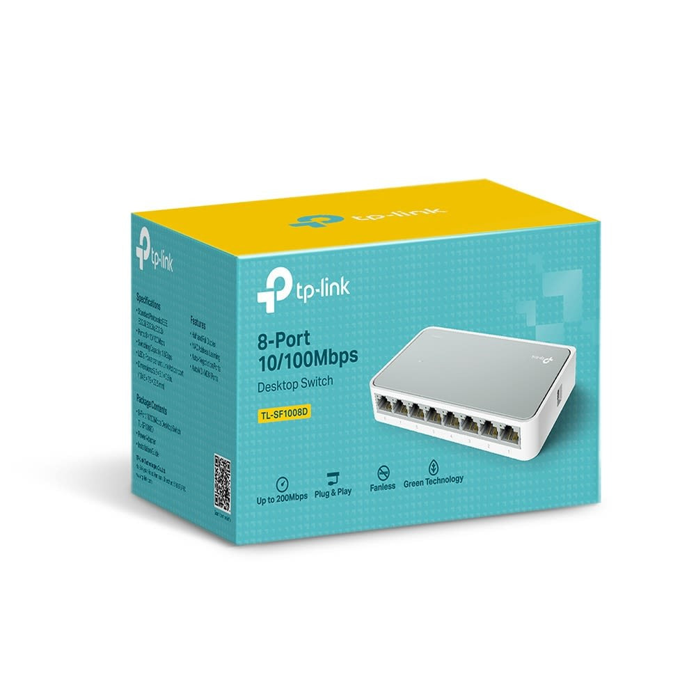 Switch TP-Link 8 Puertos LAN 10/100 Mbps TL-SF1008D