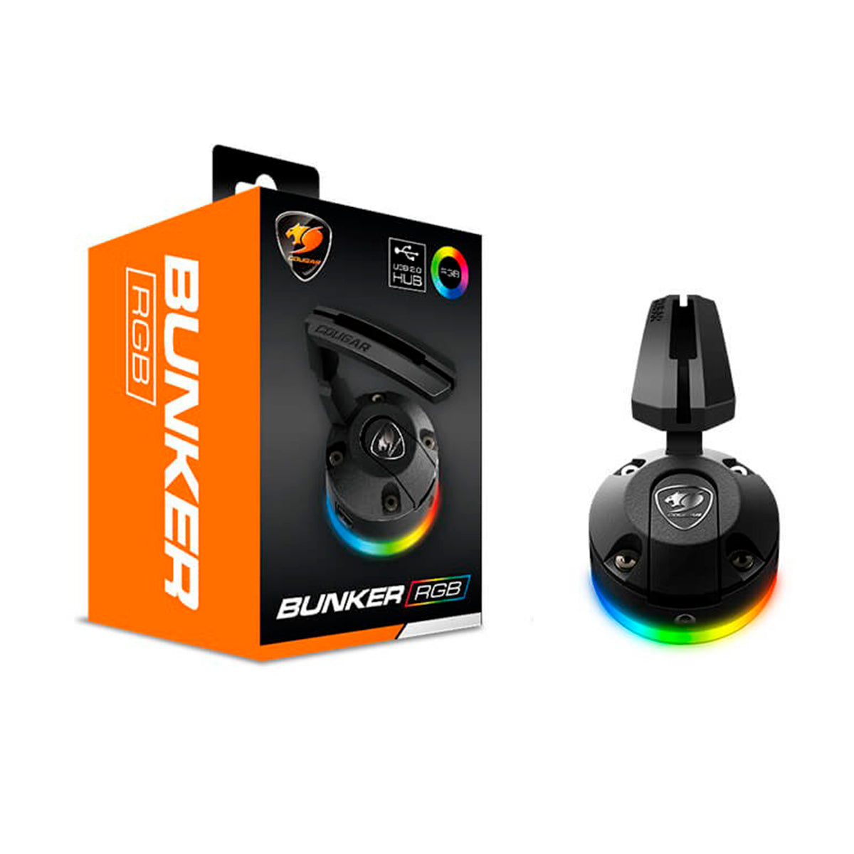Hub Usb Gamer Cougar Bunker + Bungee Mouse Full Rgb