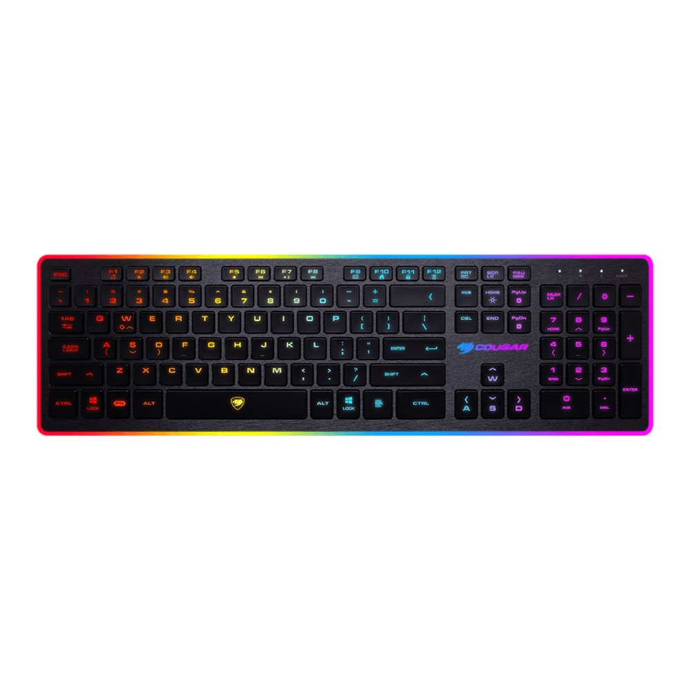 Teclado Gamer Rgb Cougar Vantar Pro Teclas Planas Anti-Ghosting