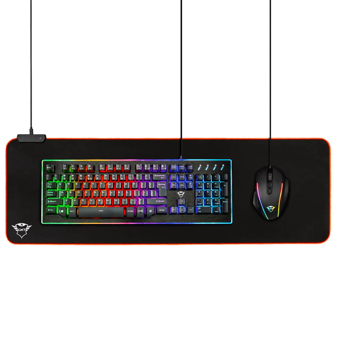 Mouse Pad RGB XXL Trust Gxt 764 Glide 93X30cm Designed For Gaming