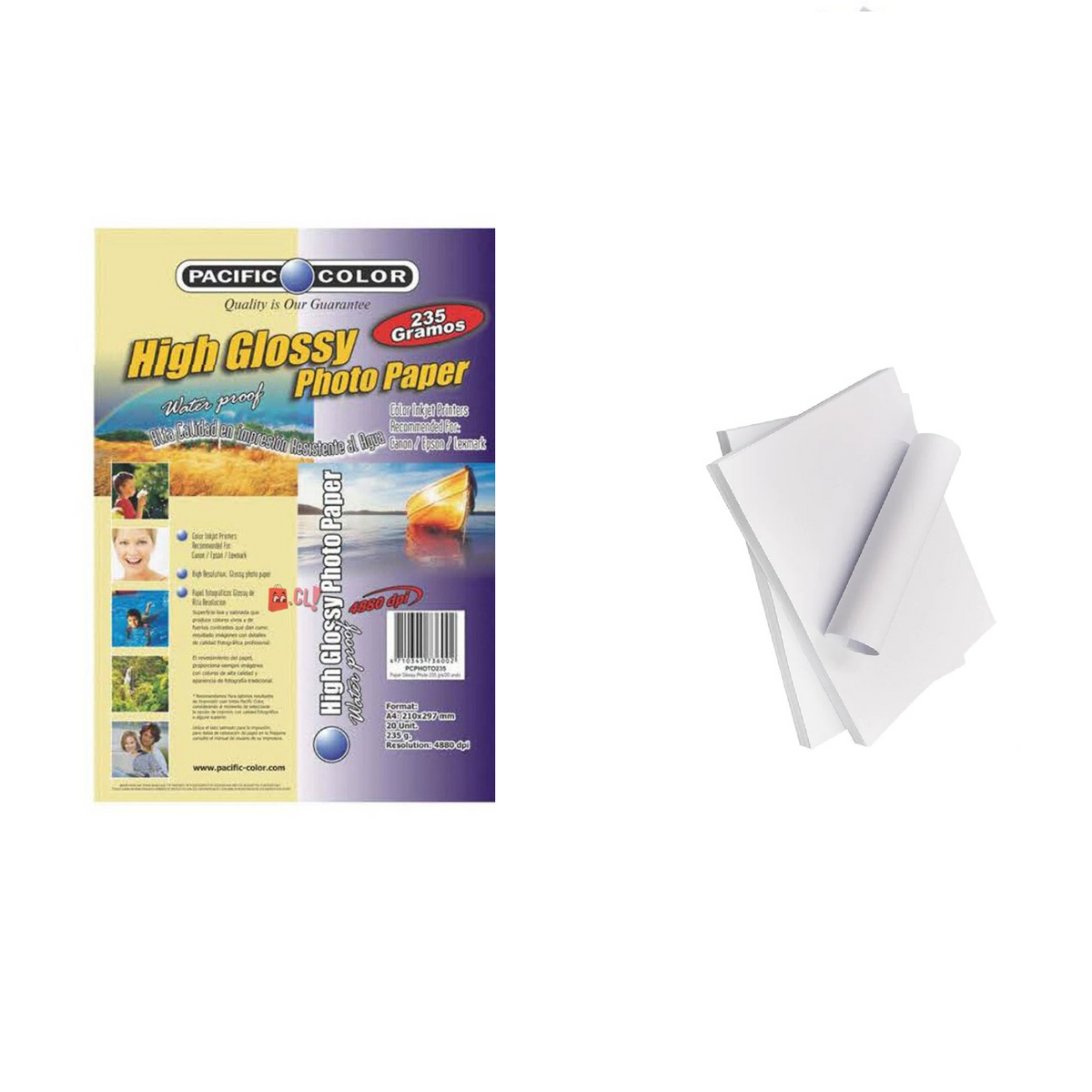 Papel Fotográfico Premium 235G High Quality - Pack 20 Hojas