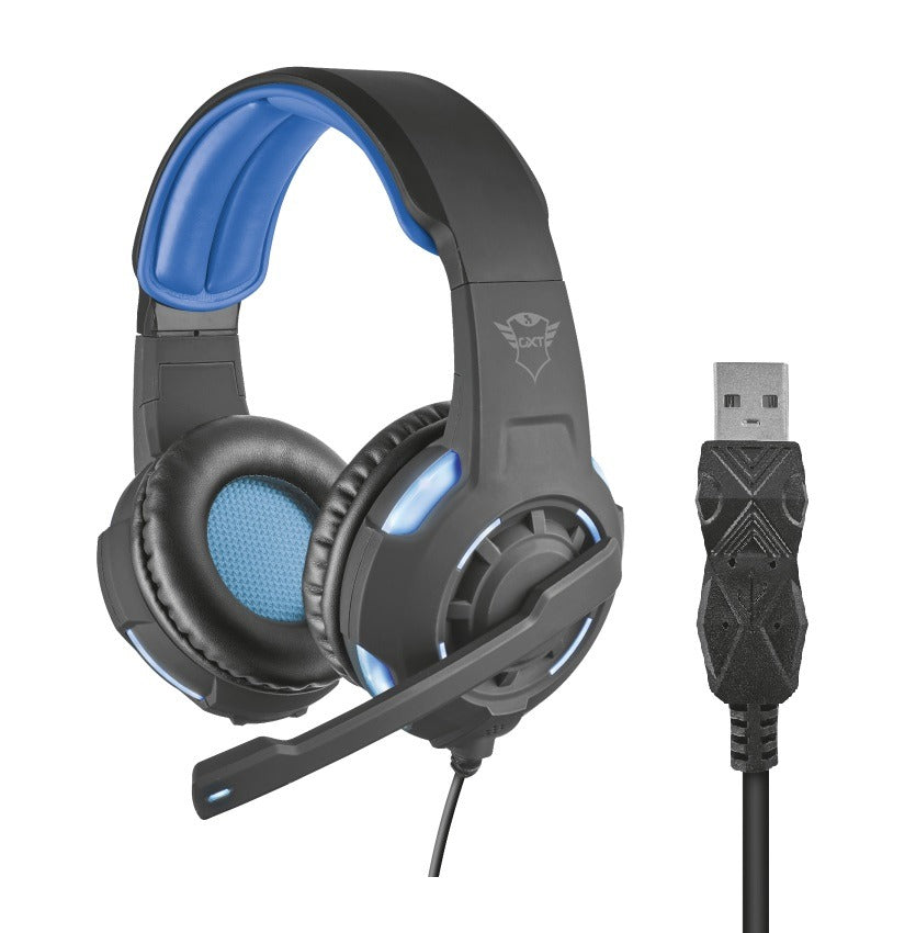 Audifonos USB Trust GXT 350 Radius Sonido Envolvente 7.1 LED