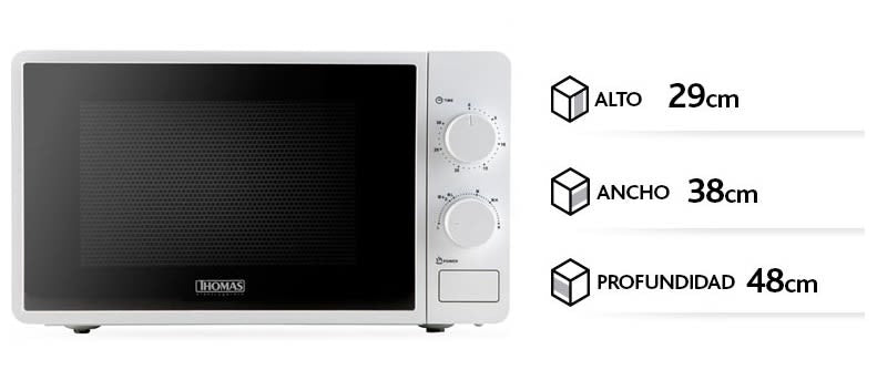 Microondas Thomas 18 Litros Blanco 700W De Potencia