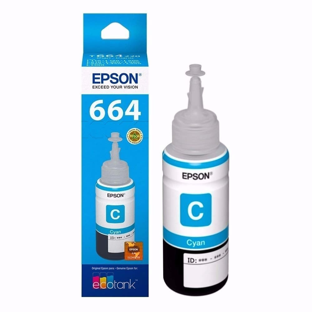 Tinta Epson 664 Original Cyan 70Ml Premium Edition