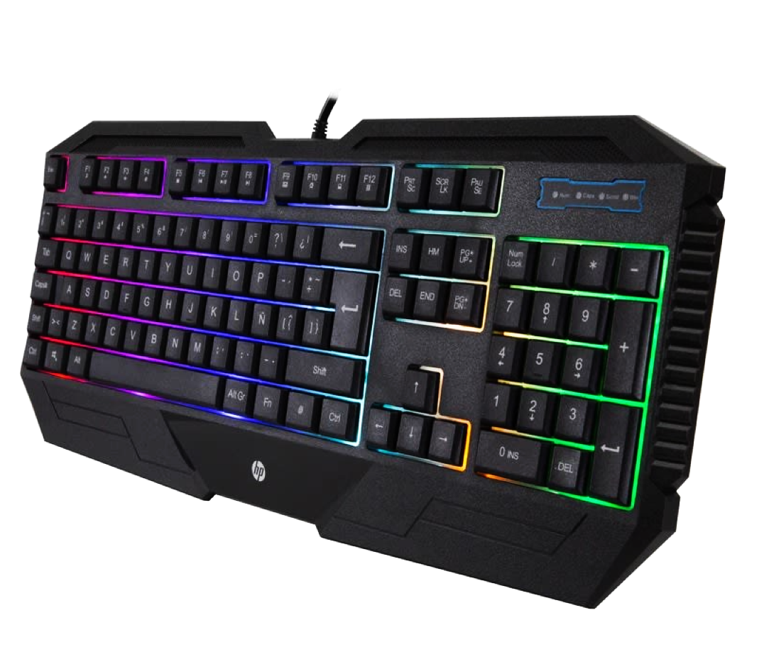 Kit Gamer Mouse & Teclado HP GK1100 Retroiluminado Full RGB